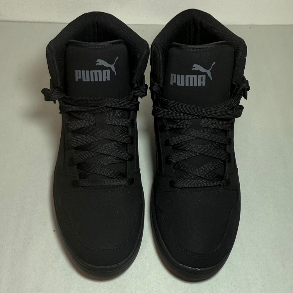Puma Rebound Layup Mid Top Black Sneakers Shoes Men's Size‎ 10.5